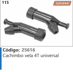 115 Código 25616 Cachimbo vela 4T universal SAVANA