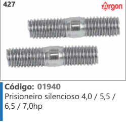 427 Código 01940 Prisioneiro silencioso 4,0 / 5,5 / 65/7,0hp ARGON