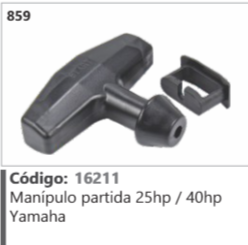 859 Código 16211 Manipulo partida 25hp / 40hp Yamaha