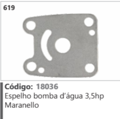 619 Código 18036 Espelho bomba d'água 3,5hp Maranello