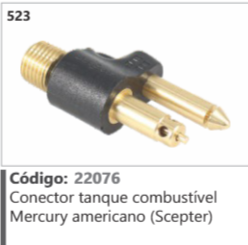 523 Código 22076 Conector tanque combustível Mercury americano (Scepter)