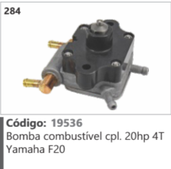 284 Código 19536 Bomba combustível completo 20hp 4T Yamaha F20