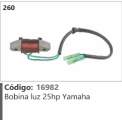 260 Código 16982 Bobina luz 25hp Yamaha