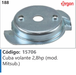 188 Código 15706 Cuba volante 2,8hp (mod. Mitsubishi) ARGON
