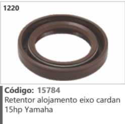 1220 Código 15784 Retentor alojamento eixo cardan 15hp Yamaha
