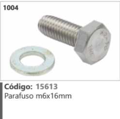 1004 Código 15613 Parafuso m6x16mm
