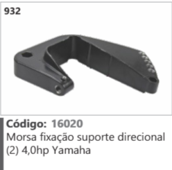 932 Código 16020 Morsa fixação suporte direcional (2) 4,0hp Yamaha