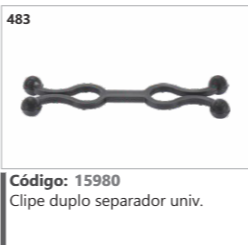 483 Código 15980 Clipe duplo separador universal