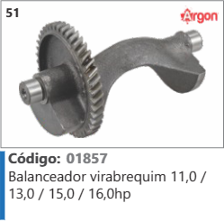 51 Código 01857 Balanceador virabrequim 11,0 / 13,0/15,0/16,0hp ARGON