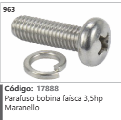 963 Código 17888 Parafuso bobina faísca 3,5hp Maranello
