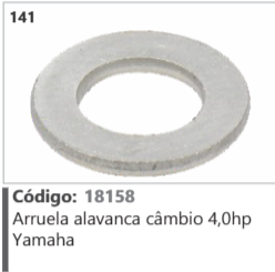 141 Código 18158 Arruela alavanca cambio 4,0hp Yamaha