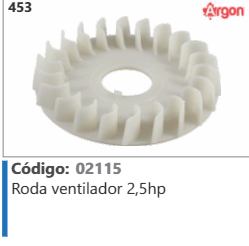 453 Código 02115 Roda ventilador 2,5hp ARGON