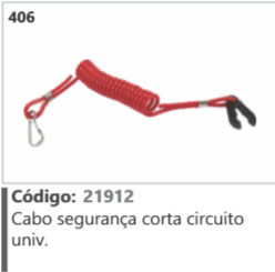 406 Código 21912 Cabo segurança corta circuito univ.