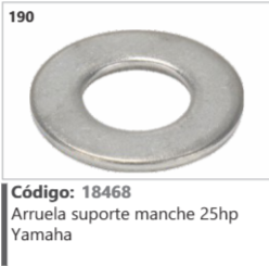 190 Código 18468 Arruela suporte manche 25hp Yamaha