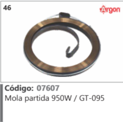 46 Código 07607 Mola partida 950W / GT-095 ARGON