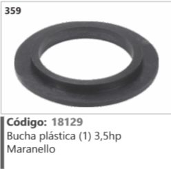 359 Código 18129 Bucha plástica (1) 3,5hp Maranello
