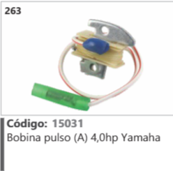 263 Código 15031 Bobina pulso (A) 4,0hp Yamaha