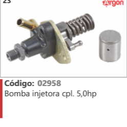 23 Código 02958 Bomba injetora completo 5,0hp ARGON