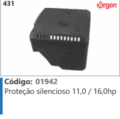 431 Código 01942 Proteção silencioso 11,0 / 16,0hp ARGON