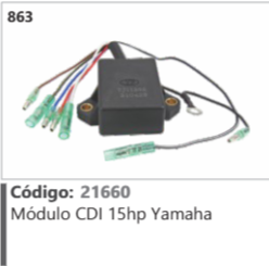863 Código 21660 Módulo CDI 15hp Yamaha