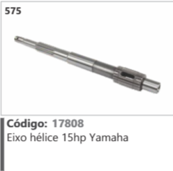 575 Código 17808 Eixo hélice 15hp Yamaha