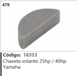 479 Código 18353 Chaveta volante 25hp / 40hp Yamaha