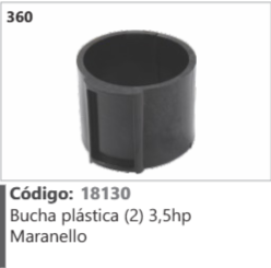 360 Código 18130 Bucha plástica (2) 3,5hp Maranello