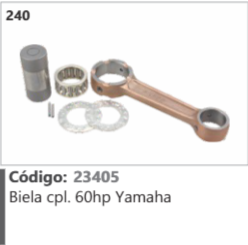 240 Código 23405 Biela completo 60hp Yamaha