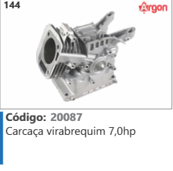 144 Código 20087 Carcaça virabrequim 7,0hp ARGON
