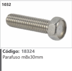 1032 Código 18324 Parafuso m8x30mm