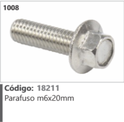 1008 Código 18211 Parafuso m6x20mm