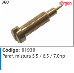 360 Código 01930 Parafuso mistura 5,5 / 6,5 /  ARGON