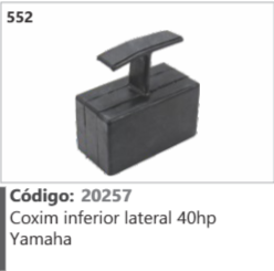 552 Código 20257 Coxim inferior lateral 40hp Yamaha