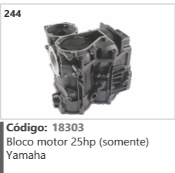 244 Código 18303 Bloco motor 25hp (somente) Yamaha