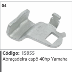 4 Código 15955 Abracadeira capô 40hp Yamaha