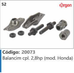 52 Código 20073 Balancim completo 2,8hp (mod. Honda) ARGON