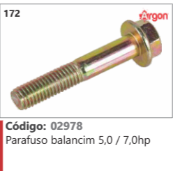 172 Código 02978 Parafuso balancim 5,0 / 7,0hp ARGON