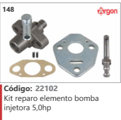 148 Código 22102 Kit reparo elemento bomba injetora 5,0hp