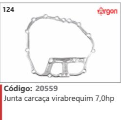 124 Código 20559 Junta carcaça virabrequim 7,0hp ARGON