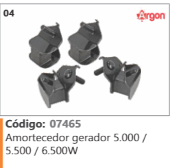 4 Código 07465 Amortecedor gerador 5.000 / 5.500 / 6.500W ARGON