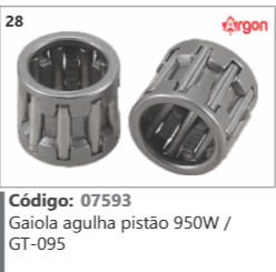 28 Código 07593 Gaiola agulha pistão 950W / GT-095 ARGON