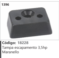 1396 Código 18228 Tampa escapamento 3,5hp Maranello