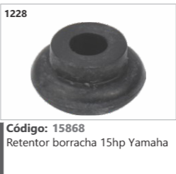 1228 Código 15868 Retentor borracha 15hp Yamaha