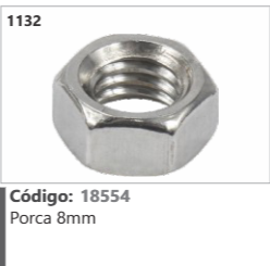 1132 Código 18554 Porca 8mm