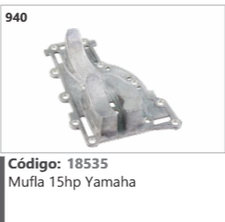 940 Código 18535 Mufla 15hp Yamaha