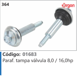 364 Código 01683 Parafuso tampa válvula 8,0 / 16,0hp ARGON
