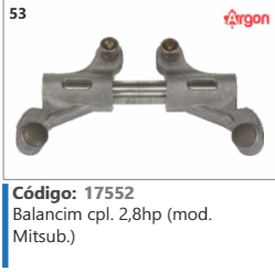 53 Código 17552 Balancim completo 2,8hp (mod. Mitsubishi) ARGON