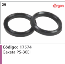 29 Código 17574 Gaxeta PS-30E1 ARGON