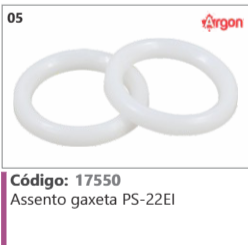 5 Código 17550 Assento gaxeta PS-22EI ARGON