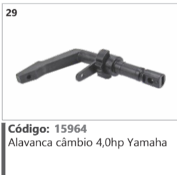 29 Código 15964 Alavanca câmbio 4,0hp Yamaha